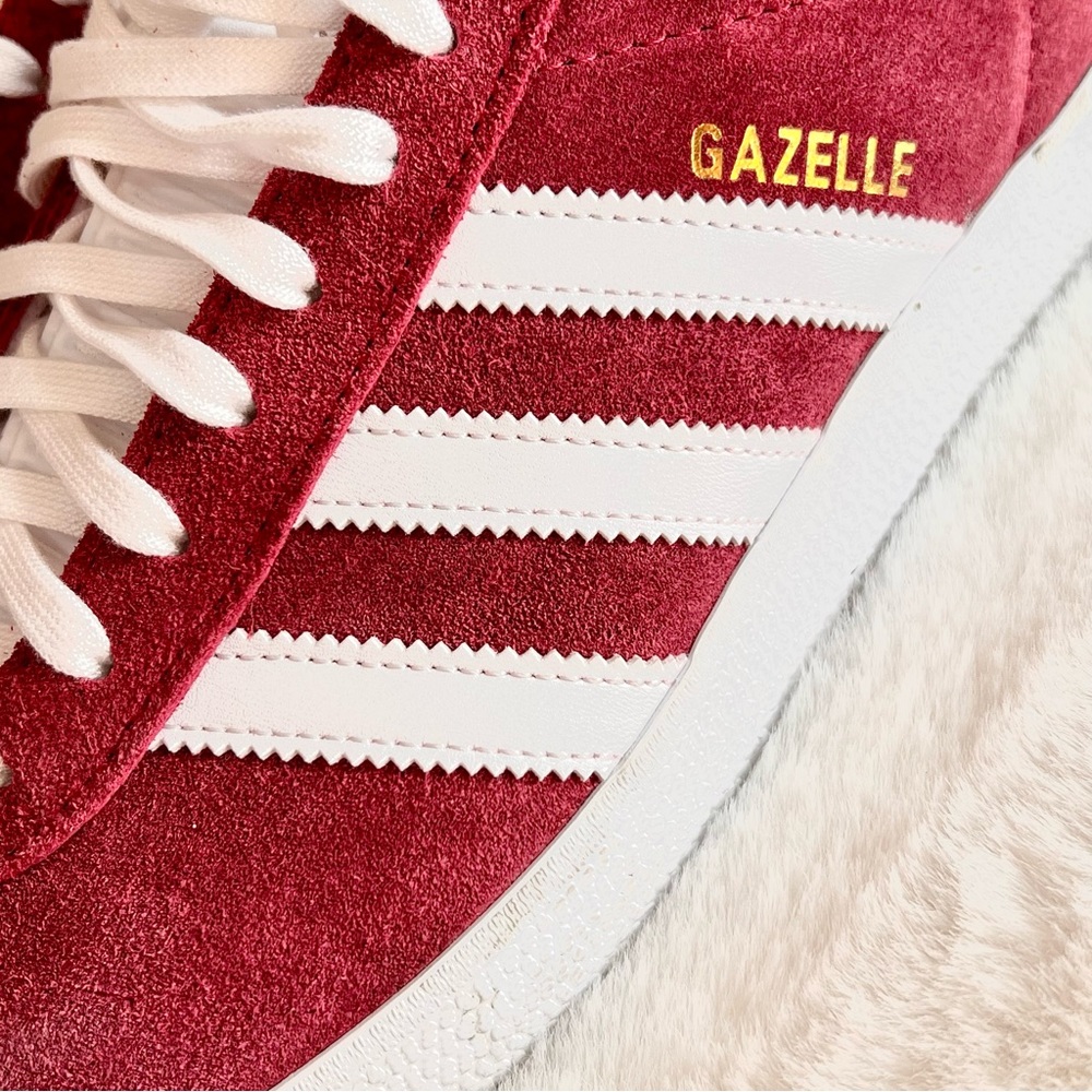 Adidas Original Gazelle Collegiate Burgundy White Gold Sz W 10.5 M 9.5 L… - Picture 11 of 15